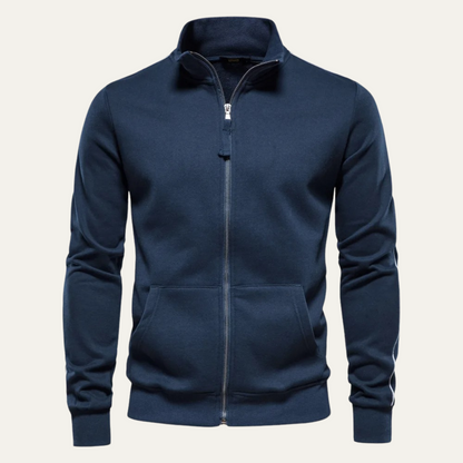 Men's Cotton Zip Up Jacket With Pockets - Vonnera