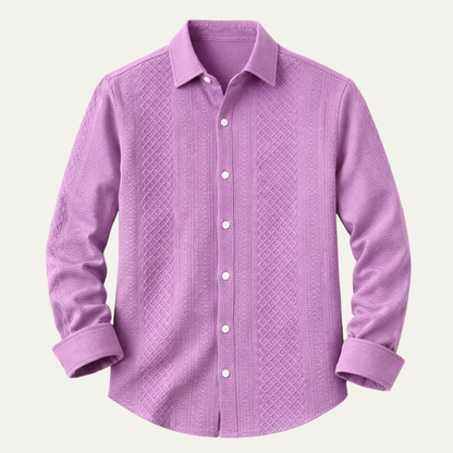 Men's Relaxed Fit Textured Casual Shirt - Vonnera