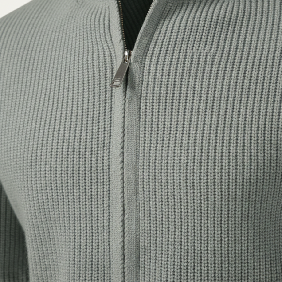 Men's Knit Zip Cardigan Sweater
