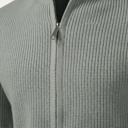 Men's Knit Zip Cardigan Sweater