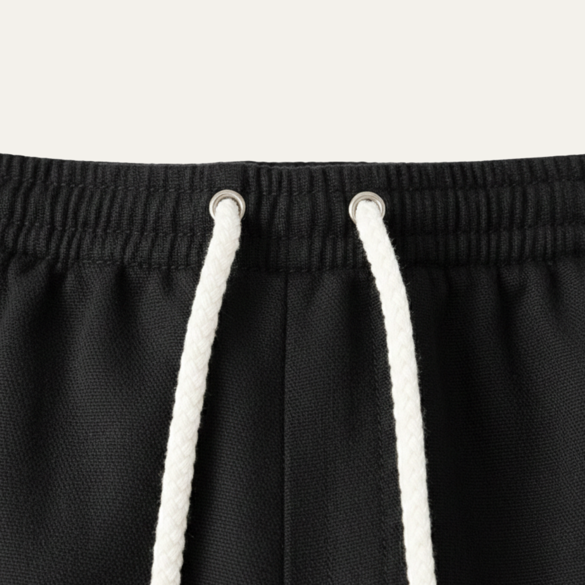 Men's Linen Blend Drawstring Pants Lightweight Beige