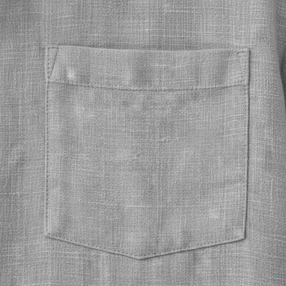 Men's Linen Shirt And Shorts Set Breathable Summer Beige
