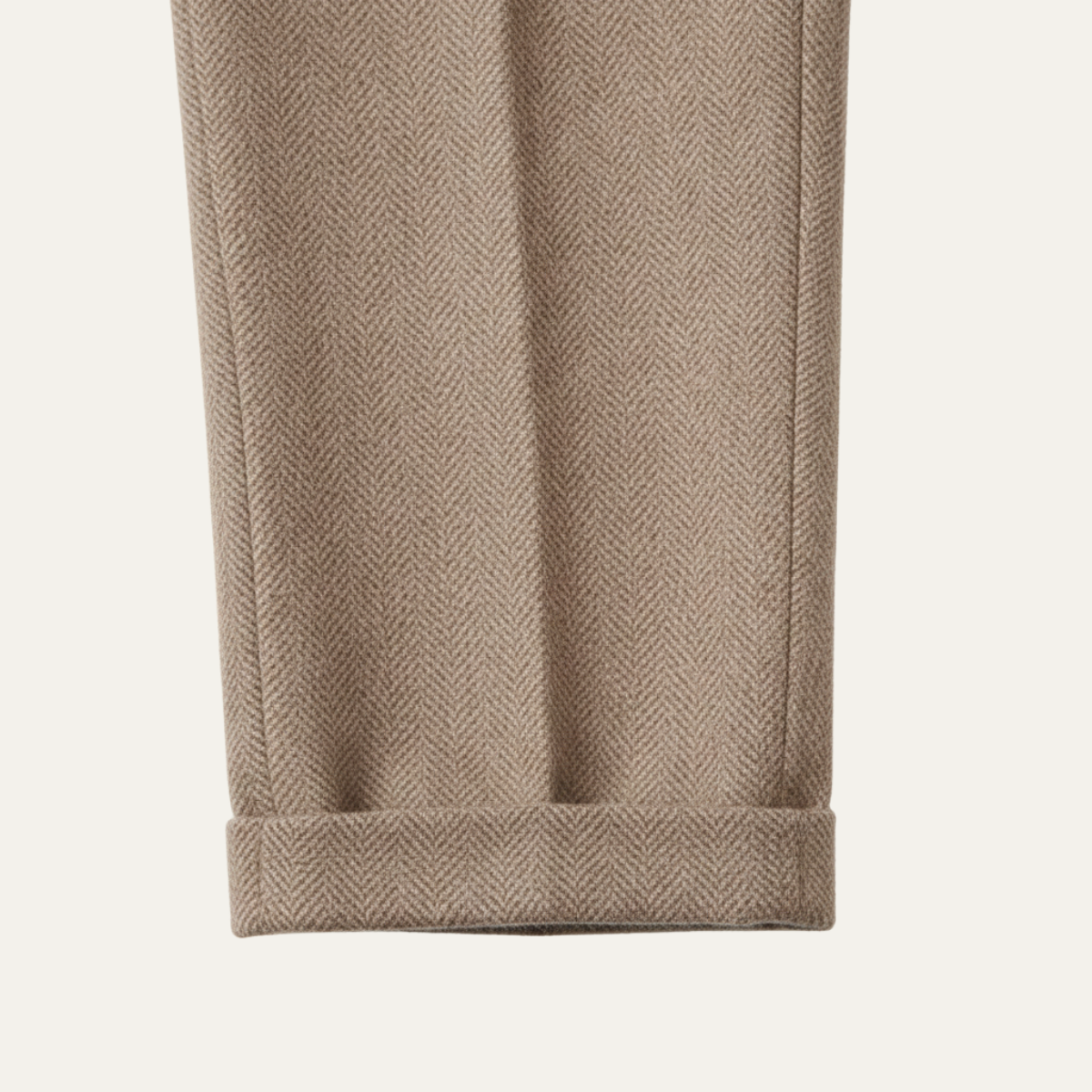 Men's Wool Herringbone Straight Leg Pants