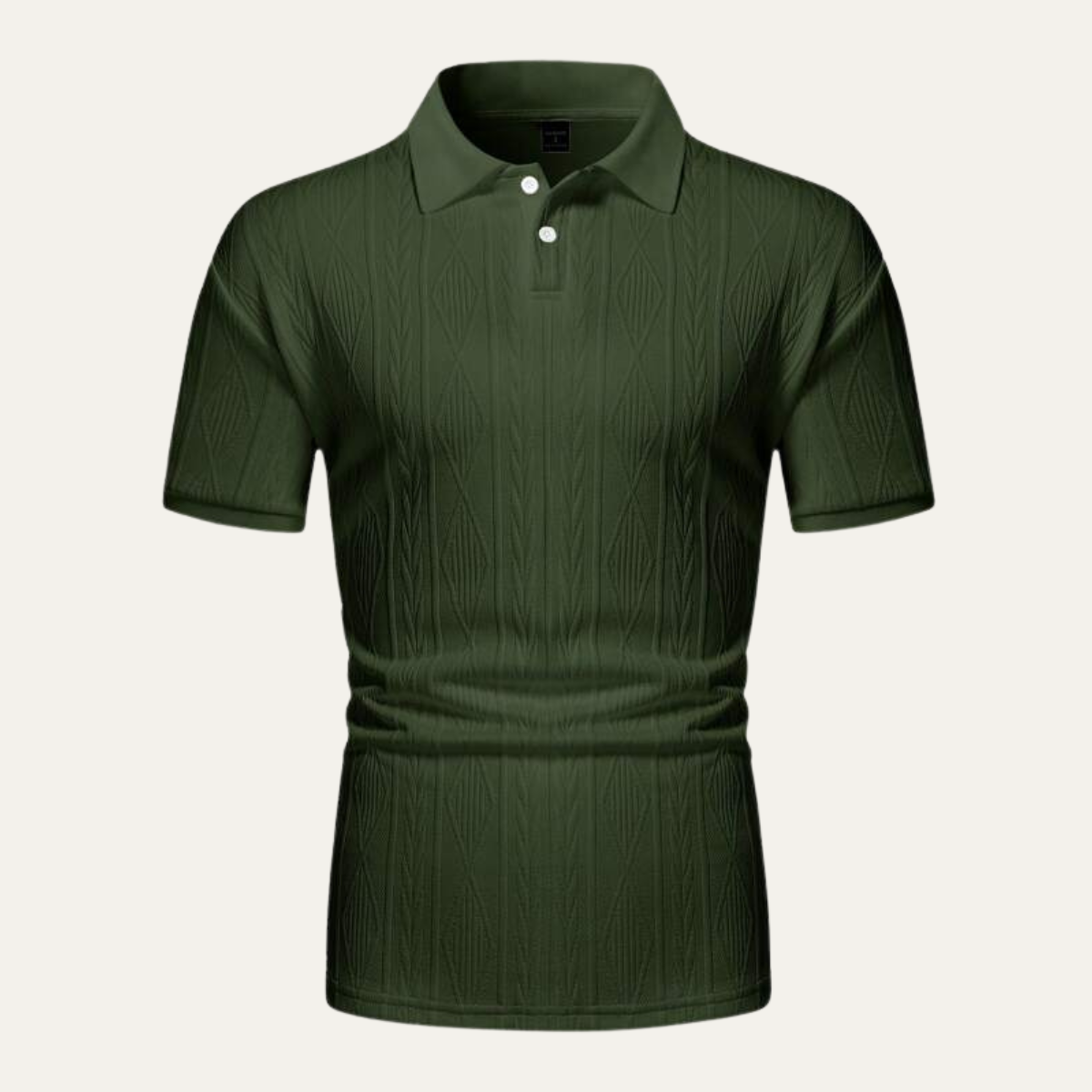 Men's Textured Polo Shirt Button Up - Vonnera