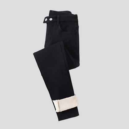 Women's High Waist Thermal Jeans
