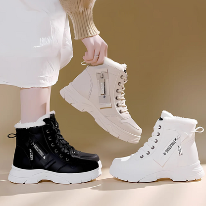 Women's High Ankle Lace Up Boots Lug Sole