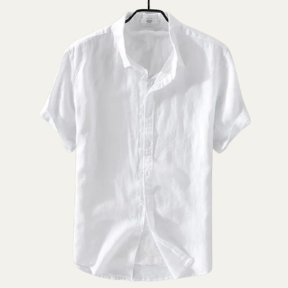 Men's Cotton Linen Shirt Relaxed Fit Lightweight - Vonnera