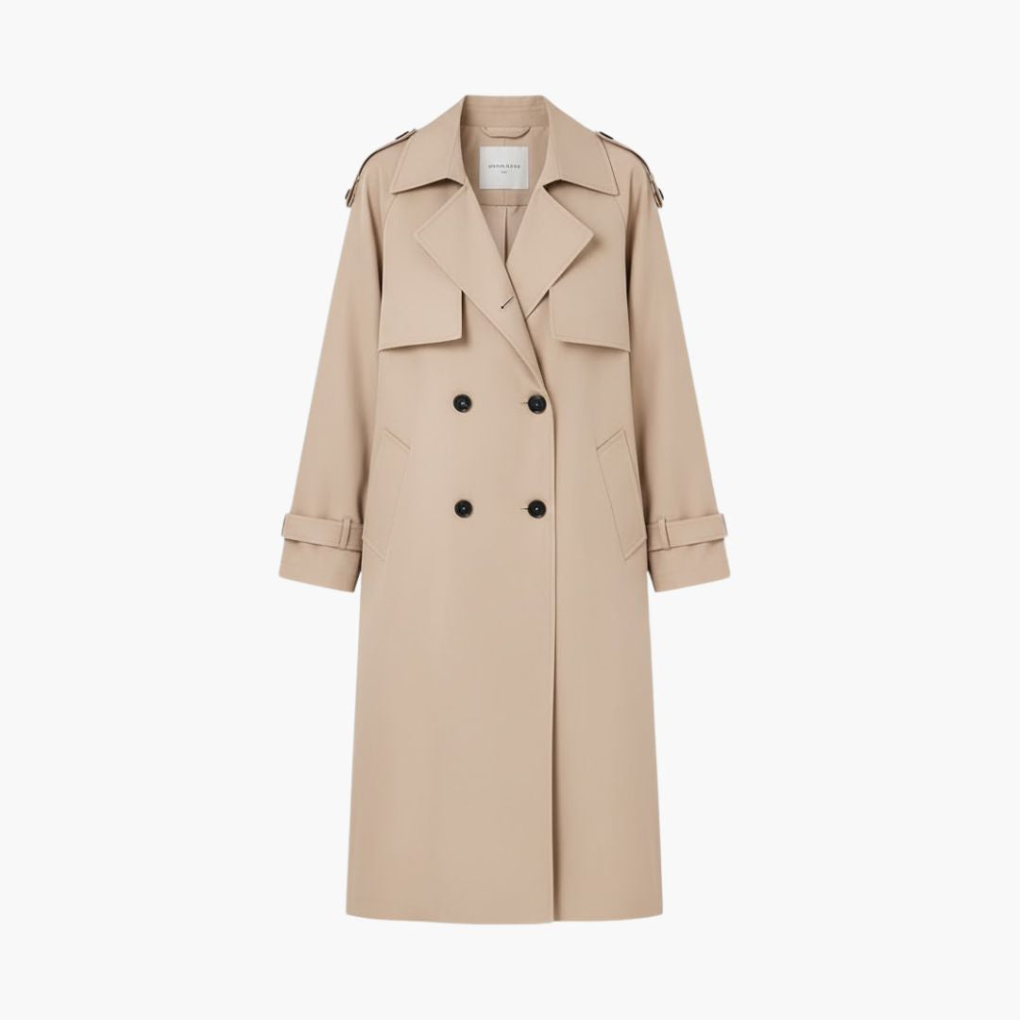 Women's Trench Coat Button Front Waterproof - Vonnera