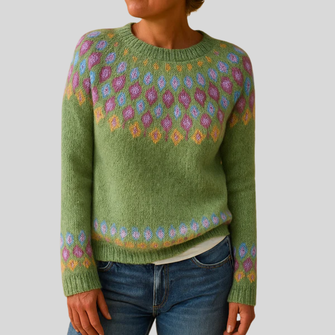 Women's Wool Sweater Printed - Vonnera