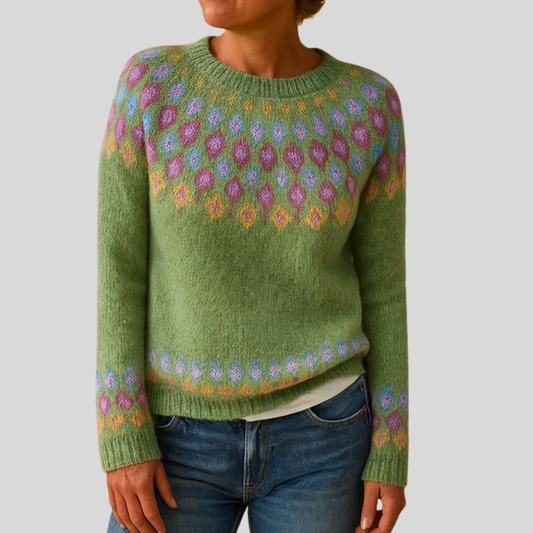 Women's Wool Sweater Printed - Vonnera