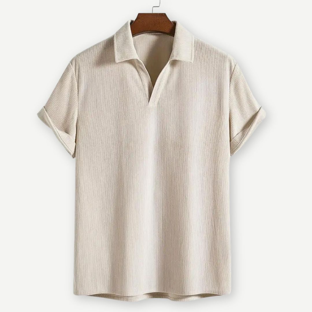 Men's Polo Shirt Ribbed Collar Cotton - Vonnera