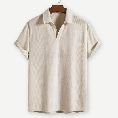 Men's Polo Shirt Ribbed Collar Cotton - Vonnera