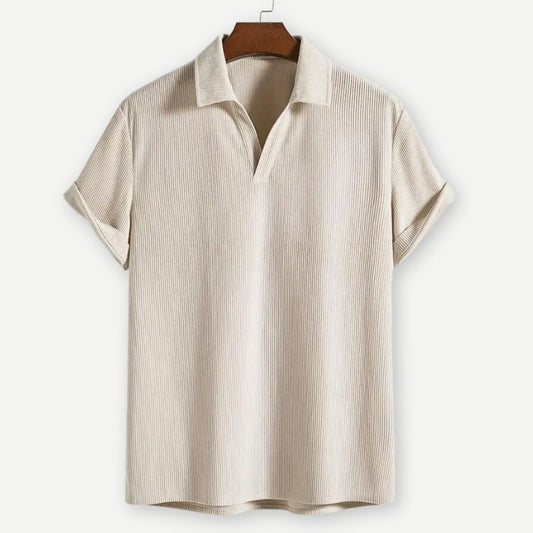 Men's Polo Shirt Ribbed Collar Cotton - Vonnera