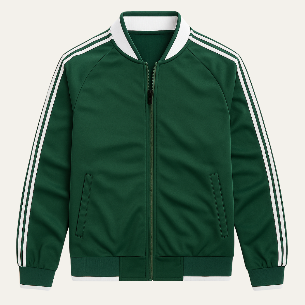 Men's Lightweight Zip Up Track Jacket Breathable Striped - Vonnera