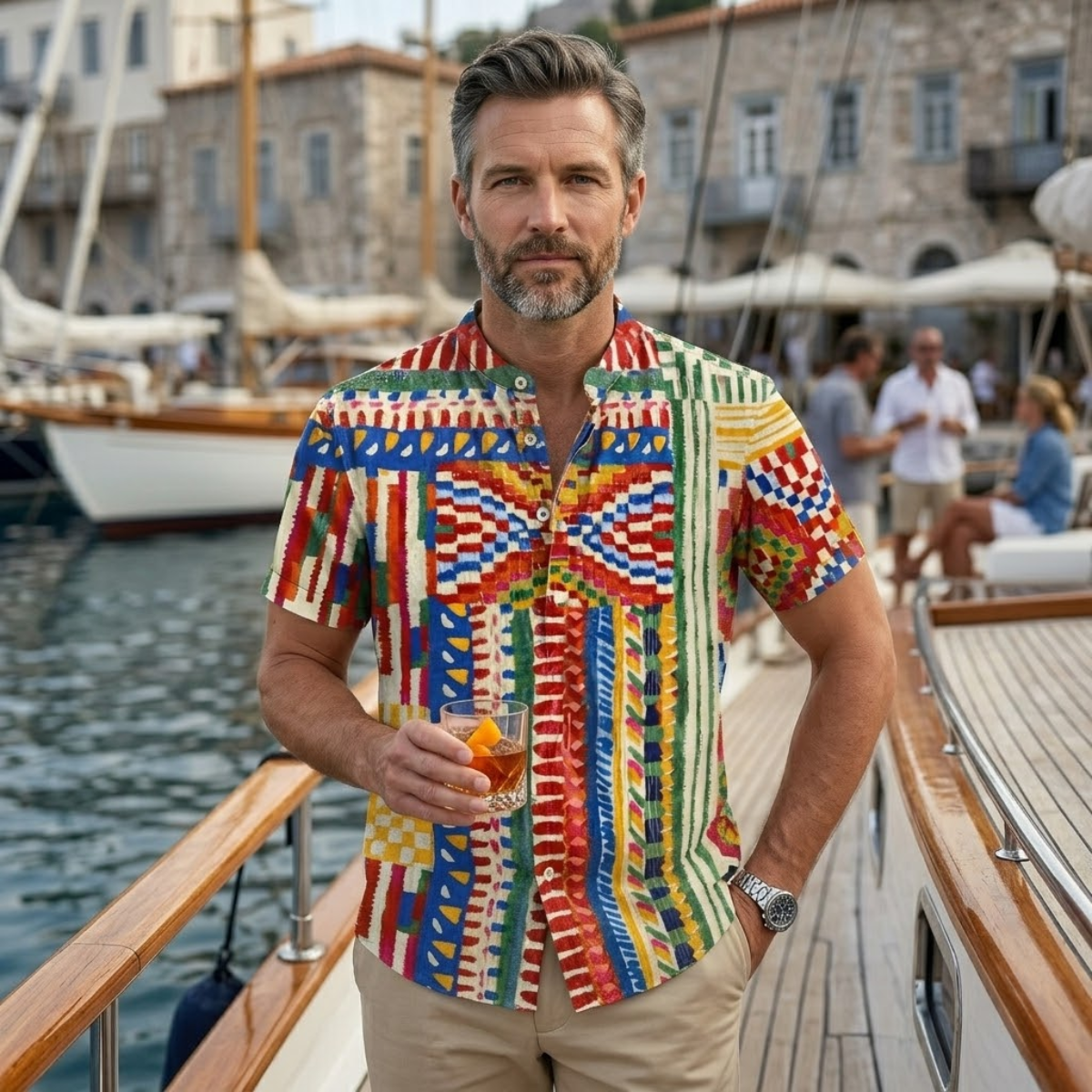 Men's Hawaiian Shirt Tropical Button Up Soft Cotton