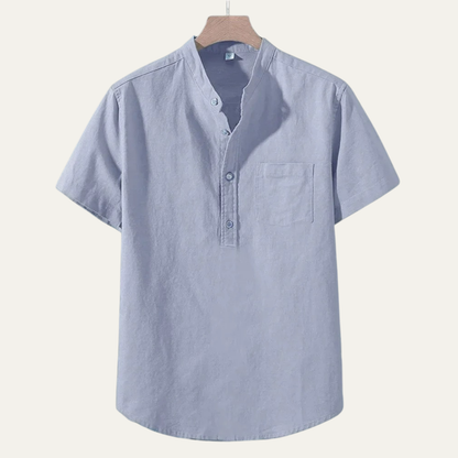 Lakewood Hill Men's Cotton Linen Shirt Breathable - Vonnera