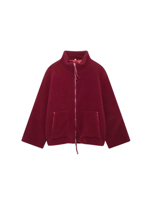 Soft Oversized Sherpa Fleece Jacket For Cold Weather