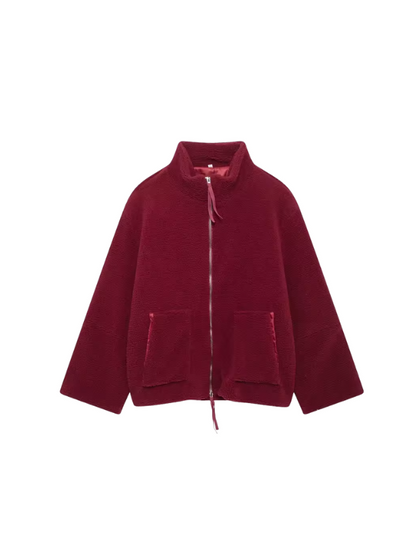 Soft Oversized Sherpa Fleece Jacket For Cold Weather