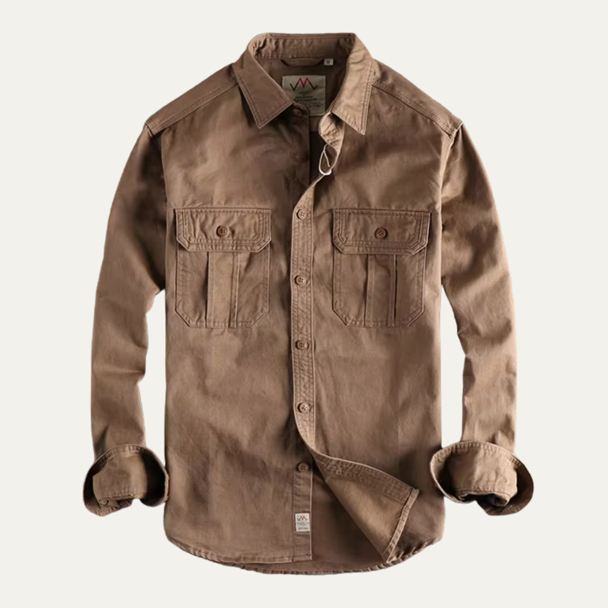 Men's Utility Shirt Jacket Vintage Washed Cotton - Vonnera