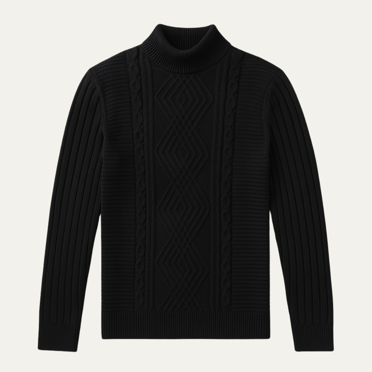 Men's Slim Fit Knitted Mock Neck Sweater - Vonnera