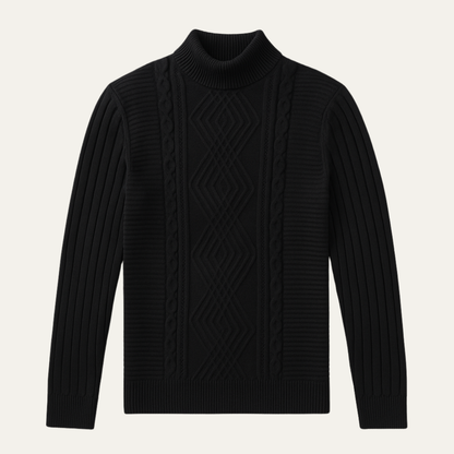 Men's Slim Fit Knitted Mock Neck Sweater - Vonnera