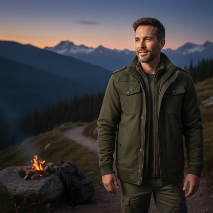 Macerata Men's Thermal Fleece Lined Military Jacket