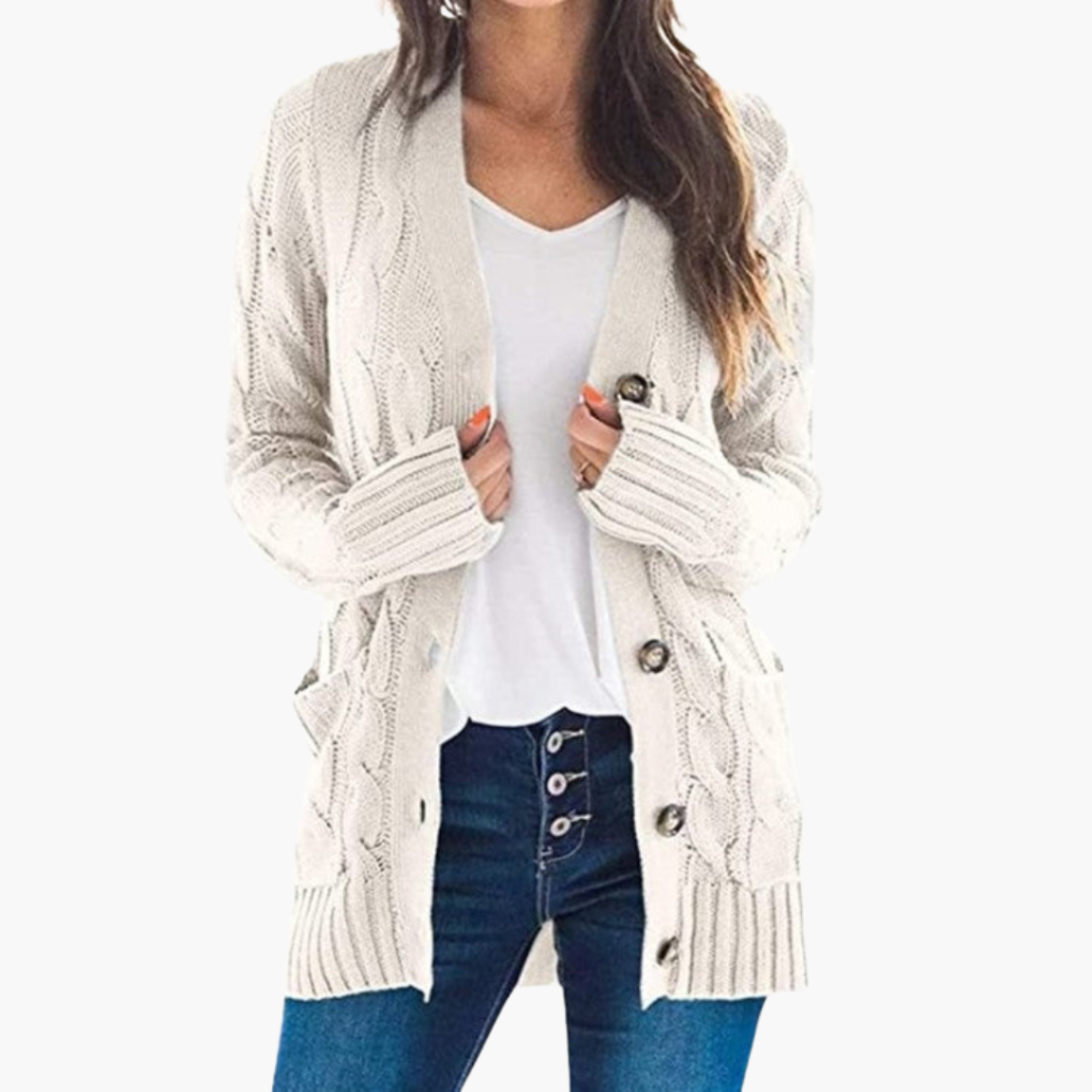 Women's Button Cardigan With Pockets