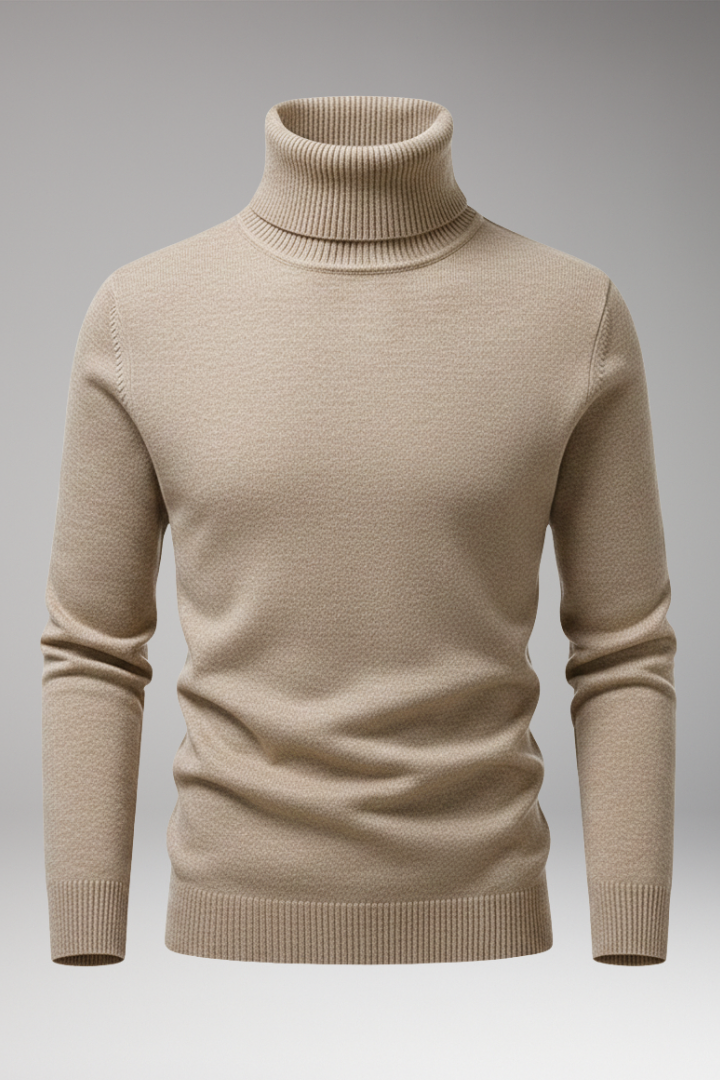 Men's High Neck Knitted Sweater - Vonnera