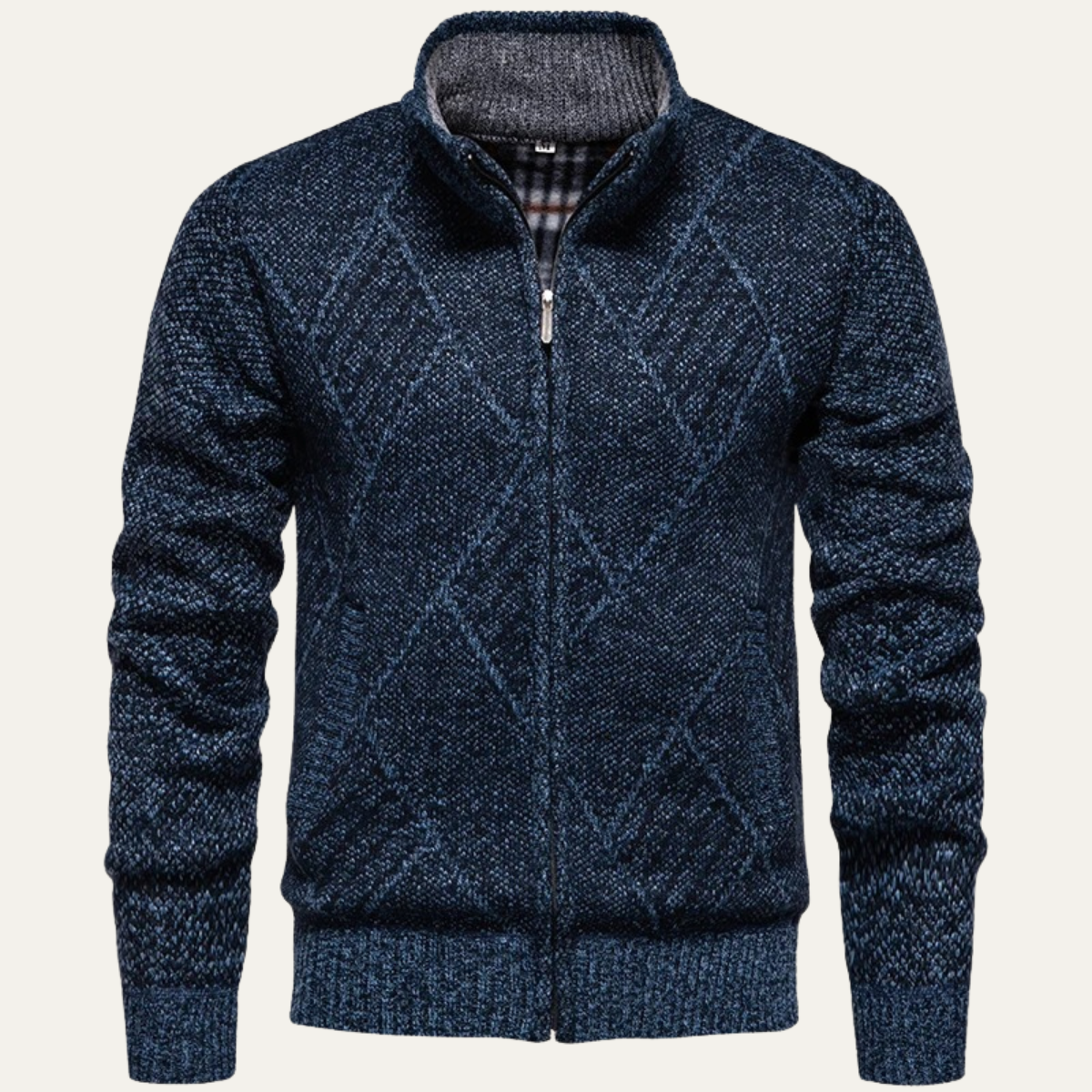 Men's Casual Knit Zip Jacket Winter