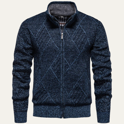Men's Casual Knit Zip Jacket Winter