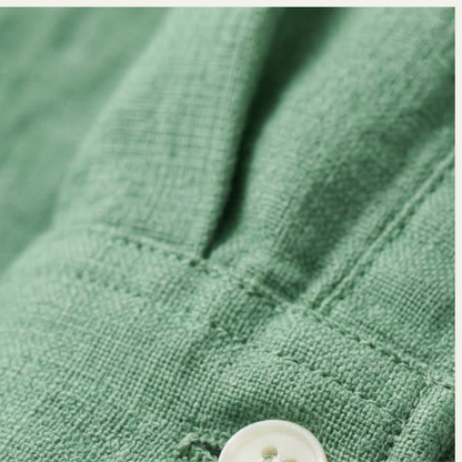 Men's Linen Beach Shirt Casual Summer Lightweight