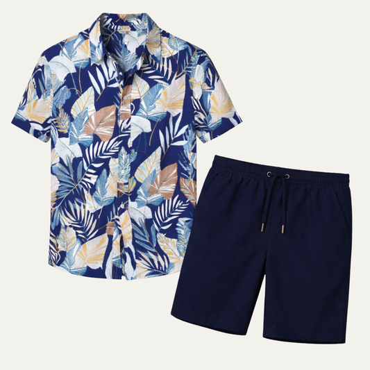 Men's Tropical Shirt And Shorts Set Casual - Vonnera