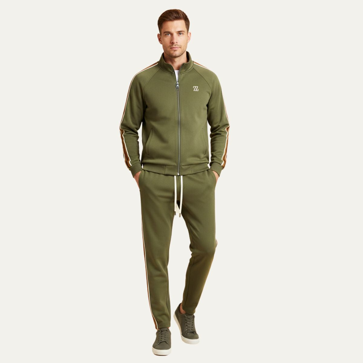 Men's Hoodie Joggers Set Cotton Loungewear Grey