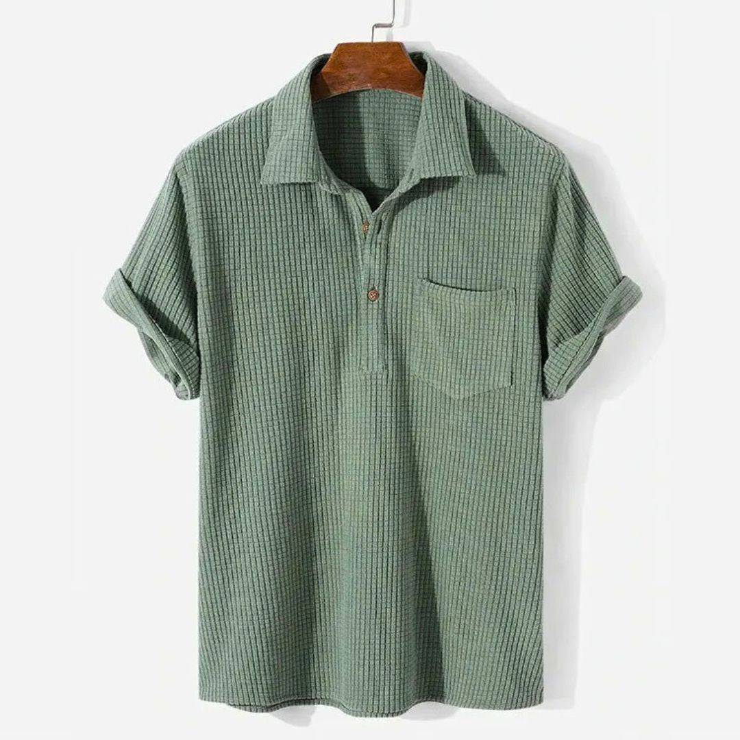 Men's Relaxed Fit Textured Polo Shirt - Vonnera