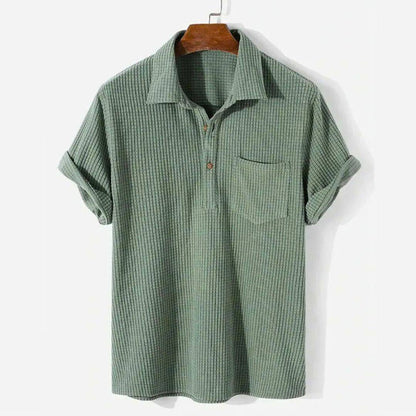 Men's Relaxed Fit Textured Polo Shirt - Vonnera