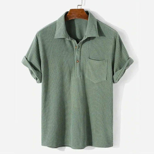 Men's Relaxed Fit Textured Polo Shirt - Vonnera