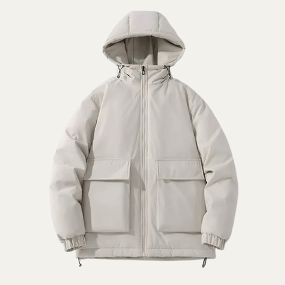 Men's Padded Puffer Jacket With Hood Warm Winter - Vonnera