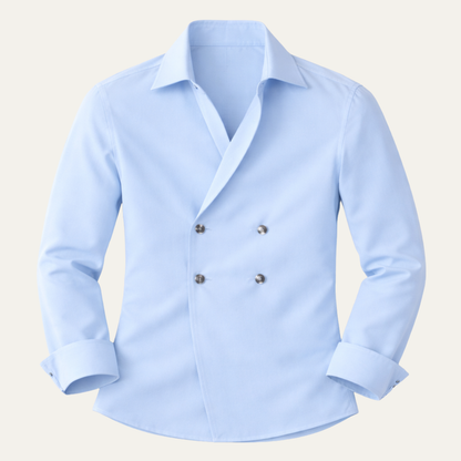 Montpellier Men's Double Breasted Slim Fit Dress Shirt - Vonnera