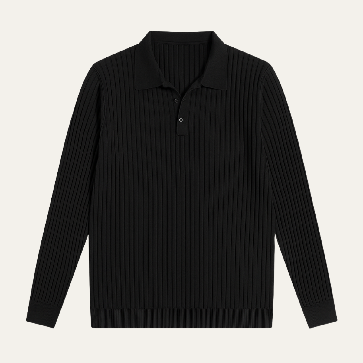 Men's Knitted Polo Shirt Ribbed Sorrento - Vonnera