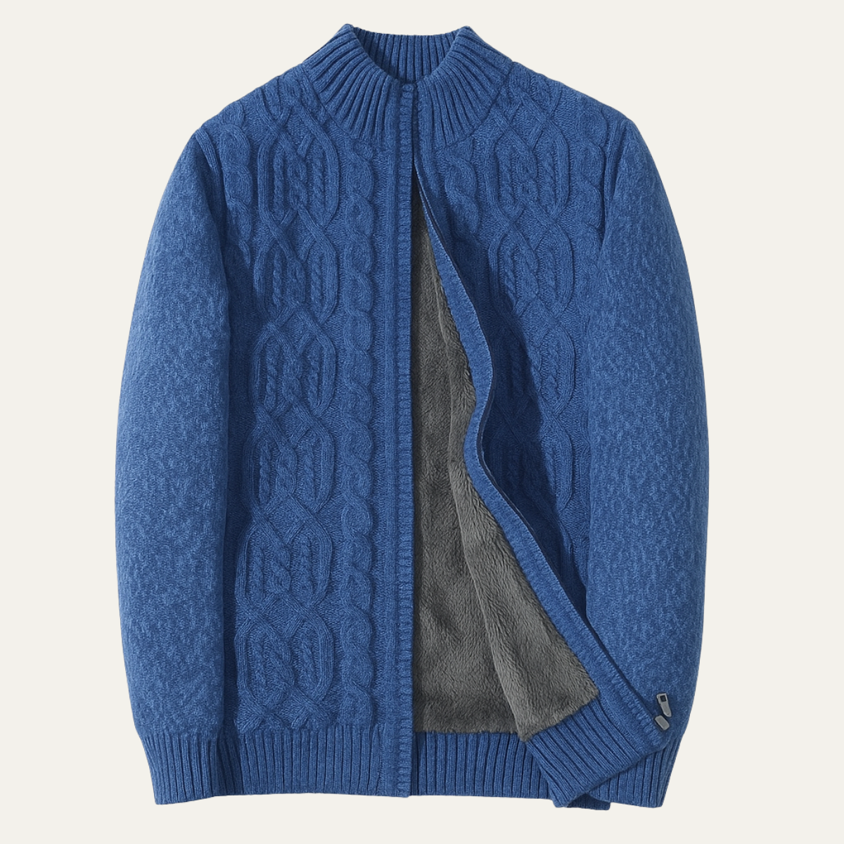 Men's Wool Fleece Zip Cardigan - Vonnera