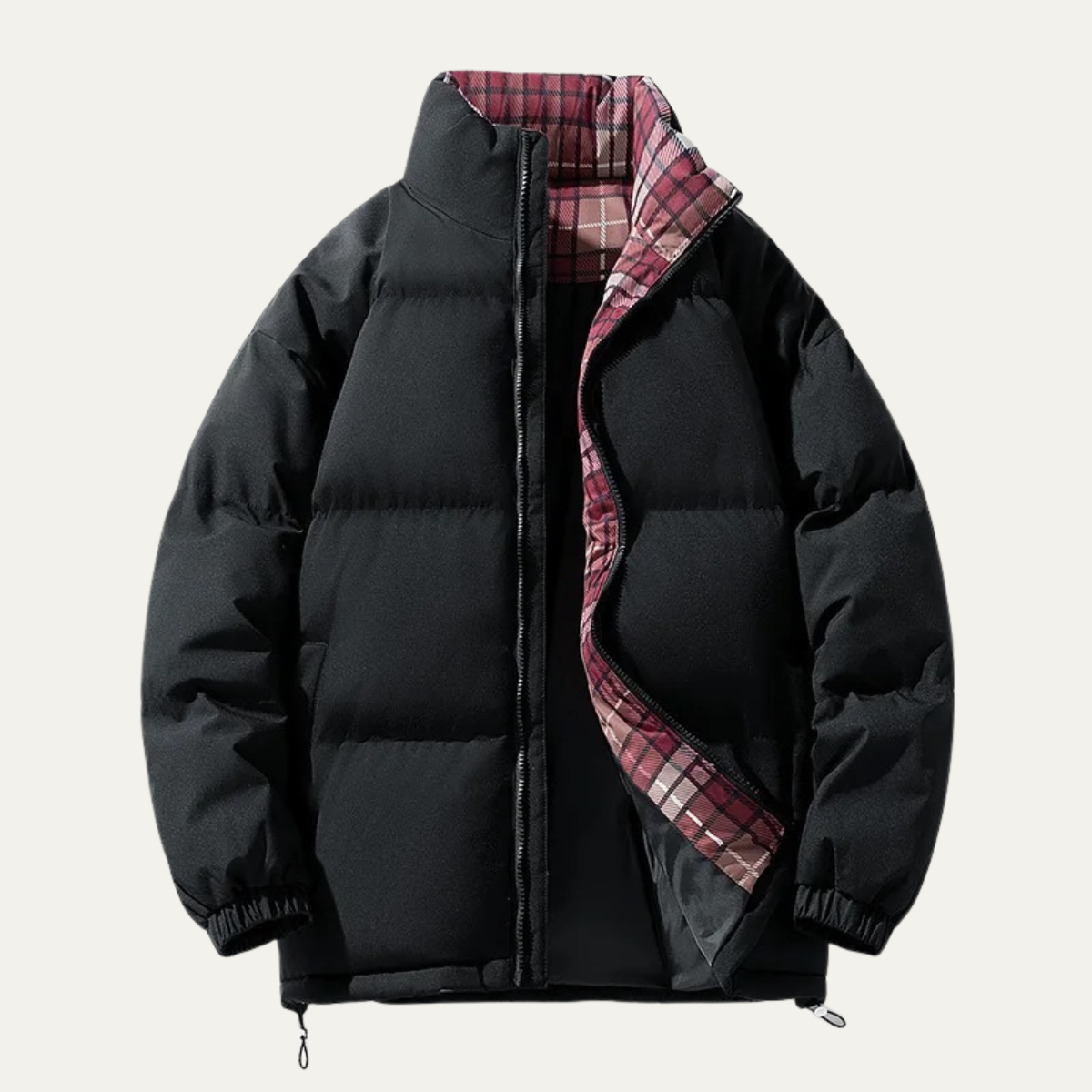 Men's Stand Collar Puffer Jacket Warm - Vonnera