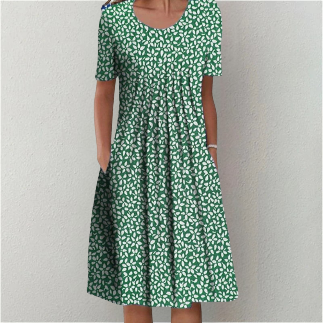 Women's Floral Dress With Pockets Casual