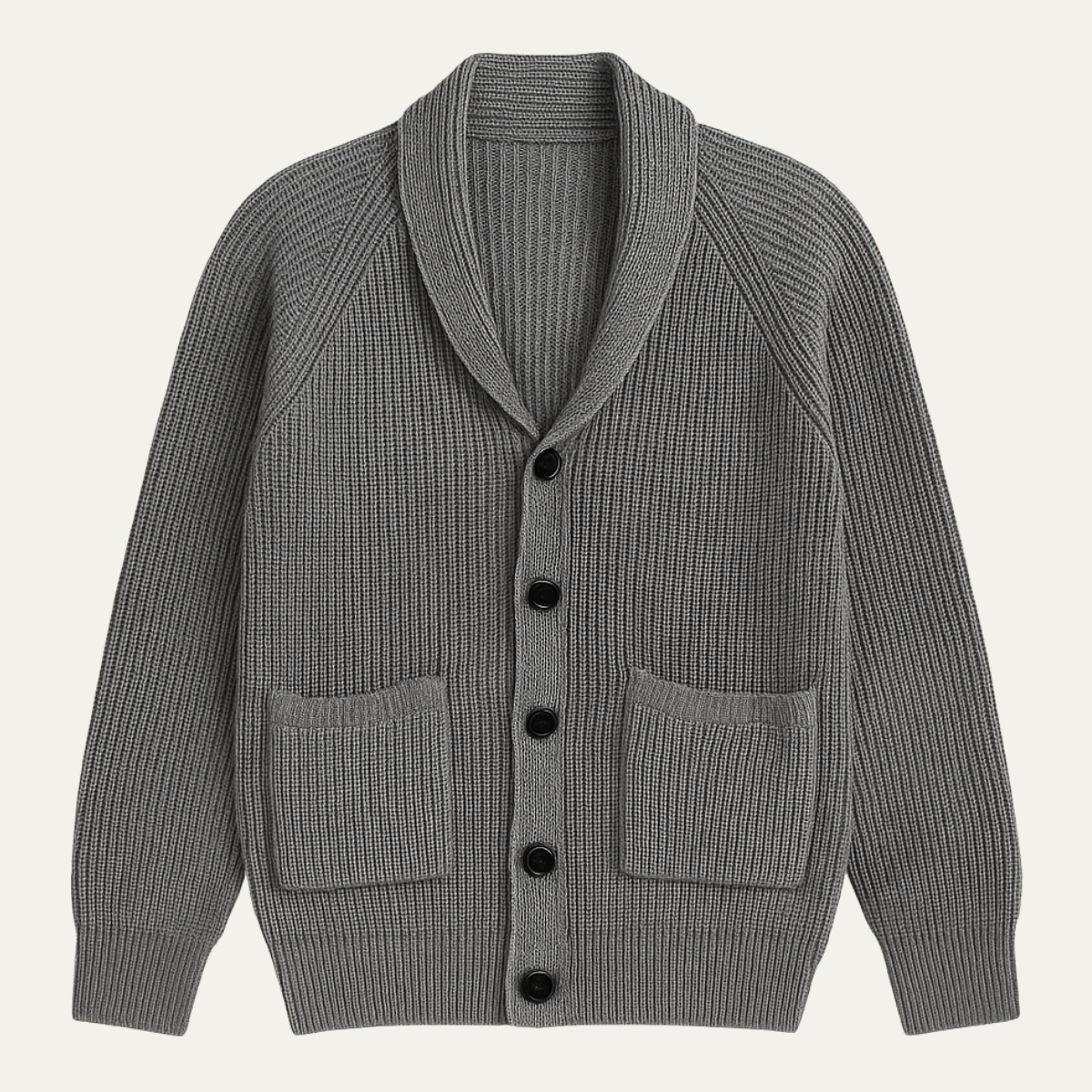 Men's Knitted Cardigan Shawl Collar Button Up - Vonnera