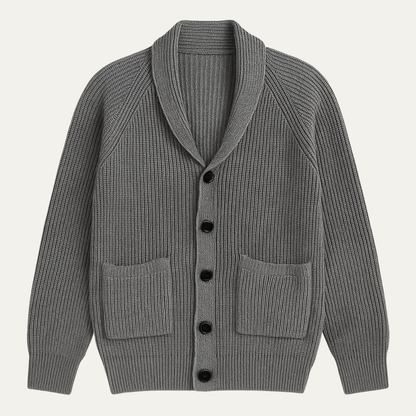 Men's Knitted Cardigan Shawl Collar Button Up - Vonnera