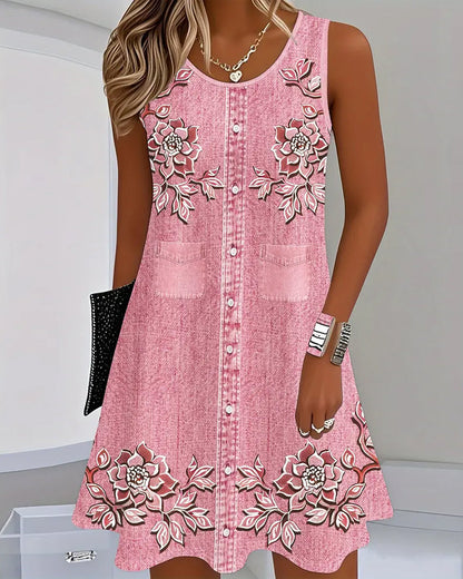 Women's Printed Dress Decorative Pattern