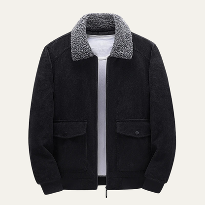 Men's Corduroy Jacket Fleece Collar Winter - Vonnera