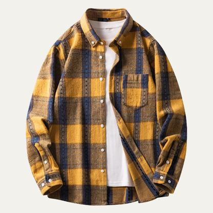 Men's Plaid Flannel Shirt Lightweight - Vonnera