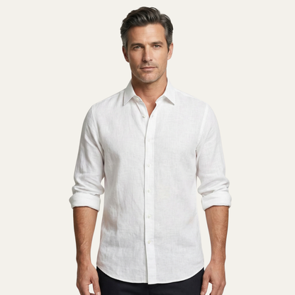 Men's Linen Beach Shirt Casual Summer Lightweight