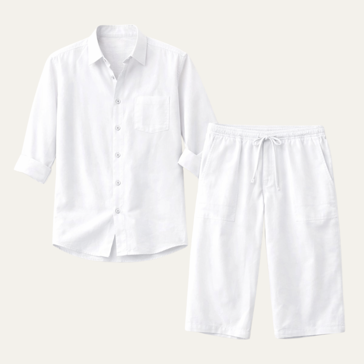 Mens Lightweight Summer Shirt And Pants Set - Vonnera