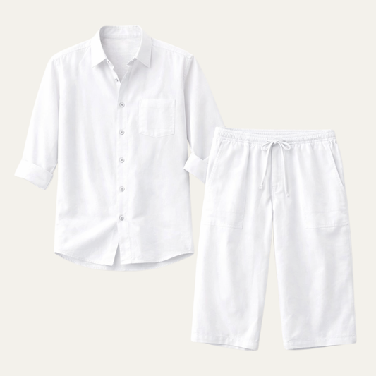 Mens Lightweight Summer Shirt And Pants Set - Vonnera